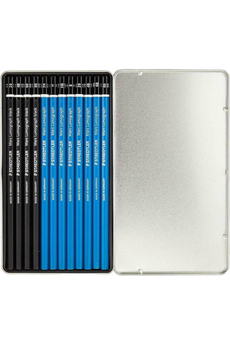 STAEDTLER Mars Lumograph Artist Pencil Set - Pack of 12 - Image 2
